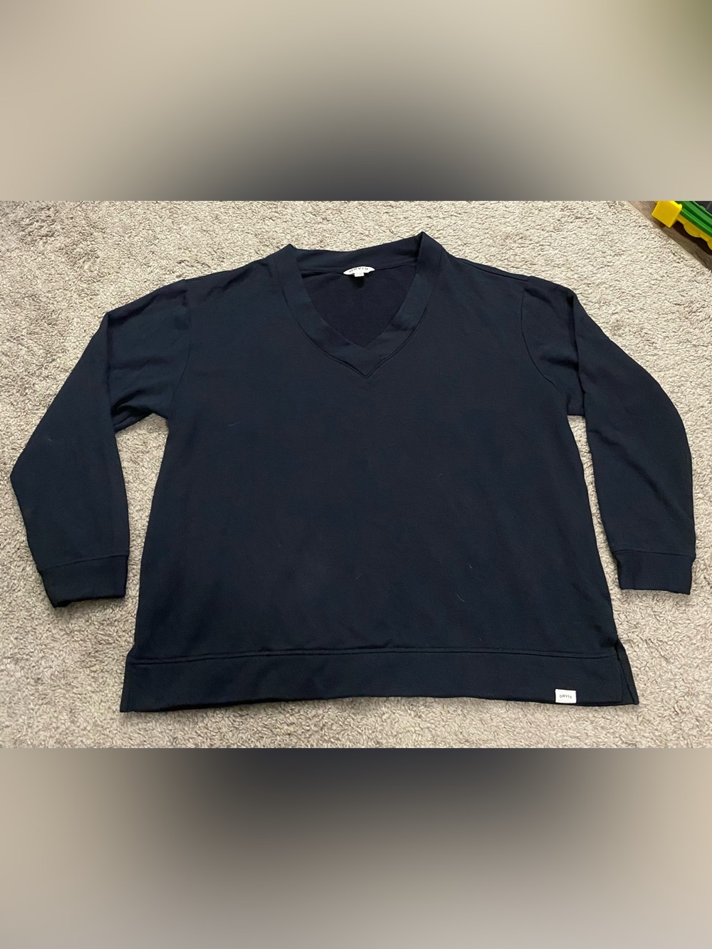 Orvis Men's Navy V-Neck Sweater